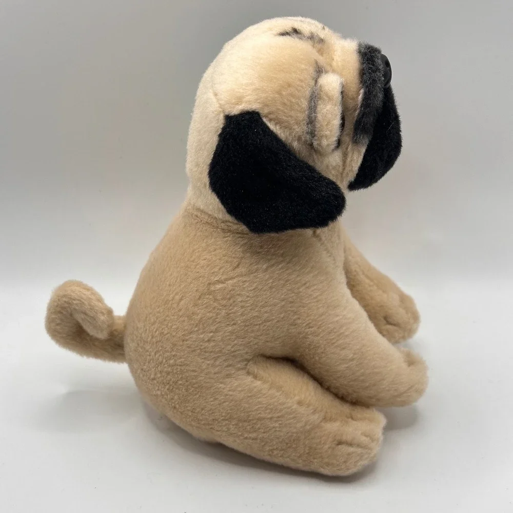 NWT Living Nature Naturli Pug Plush Stuffed Animal Eco Friendly Fawn Dog AN439